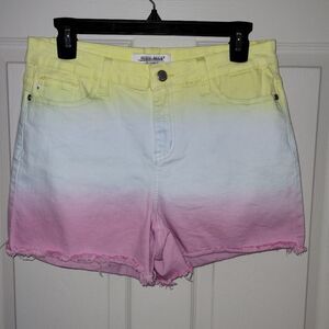 Judy Blue Dip Dye Ombre Shorts Size L NWOT